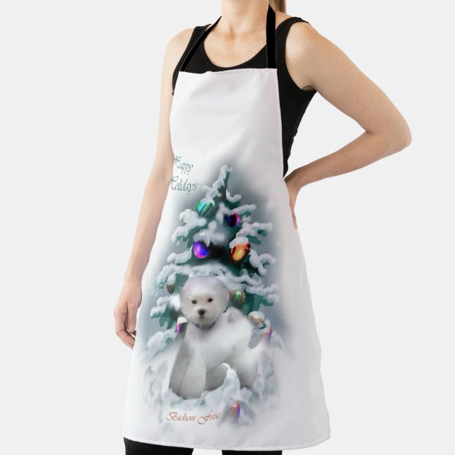 Bichon Frise Christmas Gifts Apron (Insitu)
