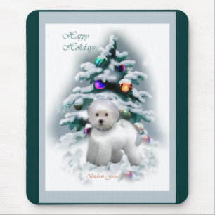Bichon Frise Christmas Gifts Mouse Pad