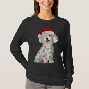 Bichon Frise Christmas Lights Xmas Dog Lover T-Shirt