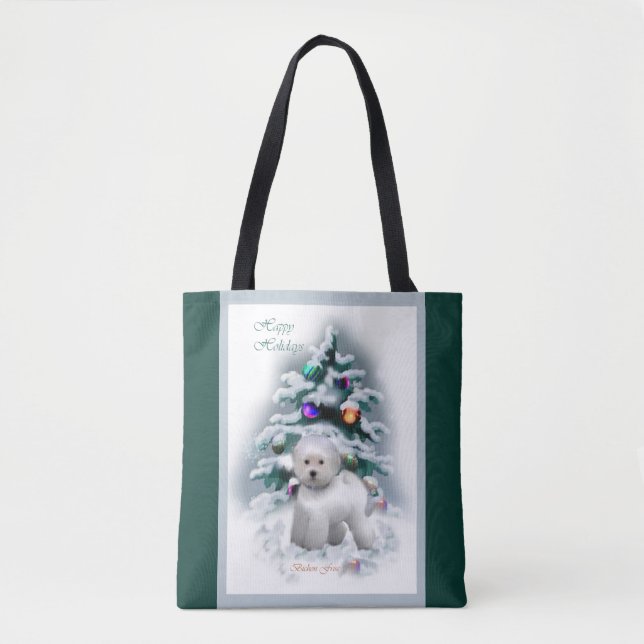 Bichon Frise Christmas  Tote Bag (Front)