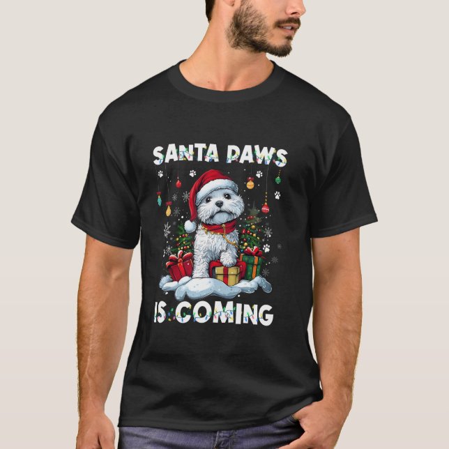 Bichon Frise Christmas Tree Decorations Dog Lover  T-Shirt (Front)