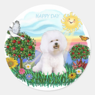 Bichon Frise Classic Round Sticker