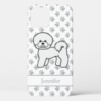 Bichon Frise Cute Cartoon Dog Drawing & Name