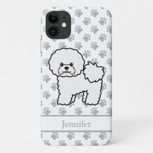 Bichon Frise Cute Cartoon Dog & Name Case-Mate iPhone Case