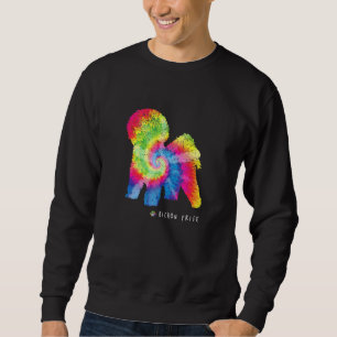 Bichon Frise Cute Puppy Pet Dog Owner Hippy Tie Dy Sweatshirt
