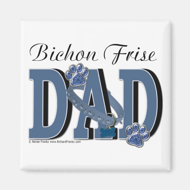 Bichon Frise DAD Magnet (Front)