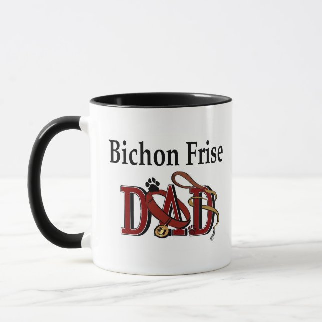 Bichon Frise Dad Mug (Left)