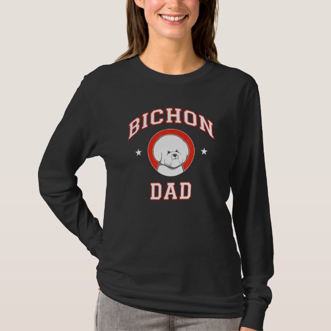 Bichon Frise Dad T-Shirt (Front)