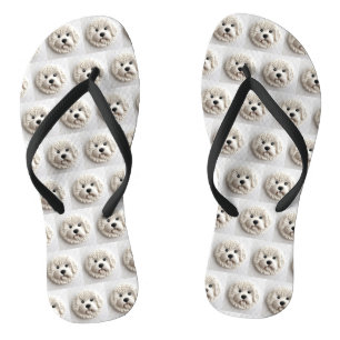 Bichon Frise Dog 3D Inspired Jandals