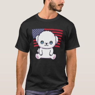 Bichon Frise Dog 4th Of July Patriotic Usa America T-Shirt