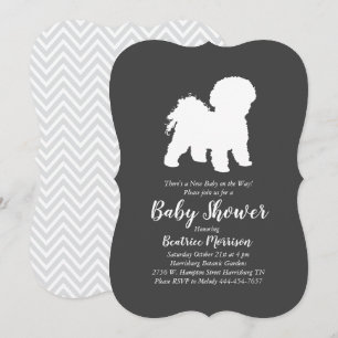Bichon Frise Dog Baby Shower Gender Neutral Invitation