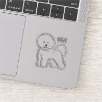 Bichon frise dog cartoon illustration