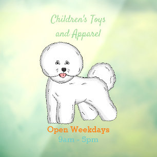 Bichon frise dog cartoon illustration 