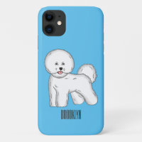 Bichon frise dog cartoon illustration