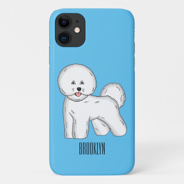 Bichon frise dog cartoon illustration Case-Mate iPhone case (Back)