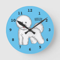 Bichon frise dog cartoon illustration