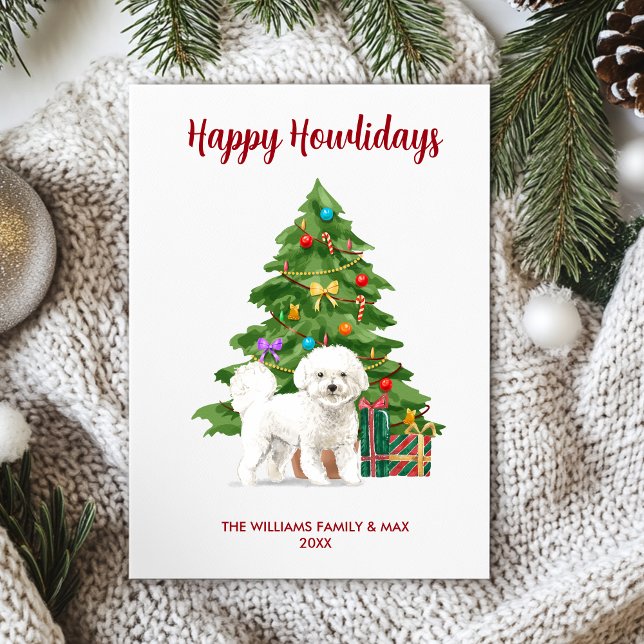 Bichon Frise Dog Family Christmas Holiday Card (Creator Uploaded)