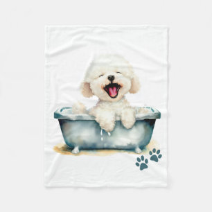 Bichon Frise Dog Fleece Blanket