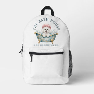 Bichon Frise Dog Grooming Backpack White