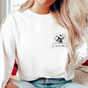 Bichon Frise Dog Hand Drawing Personalised Sweatshirt