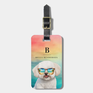 Bichon Frise Dog Luggage Tag
