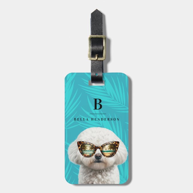 Bichon Frise Dog Luggage Tag (Front Vertical)