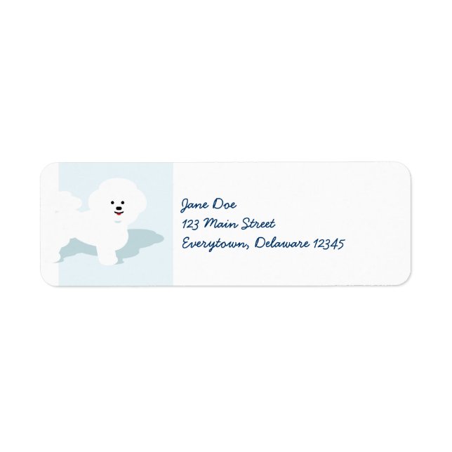 Bichon Frise Dog Mailing Labels (Front)