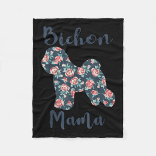 Bichon-frise Dog Mum Shirt Lover Mama Mothers Day  Fleece Blanket