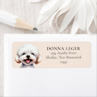 Bichon Frise Dog Personalised Address