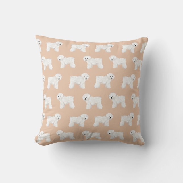 Bichon Frise Dog Pillow - neutral (Front)
