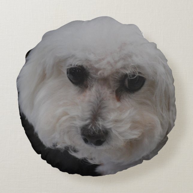 Bichon Frise Dog Round Cushion (Back)