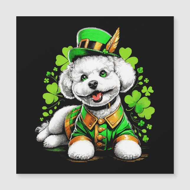 Bichon Frise Dog St Patrick's Day (Front)