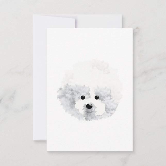 Bichon Frise  dog Thank You Card (Front)