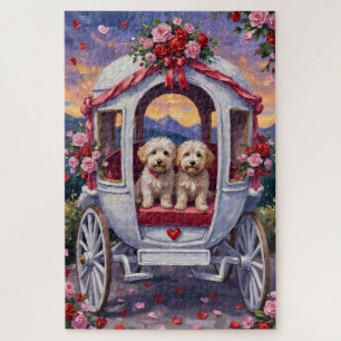 Bichon Frise Dog Valentine's Day Jigsaw Puzzle