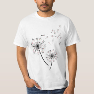 Bichon Frise Flower Fly Dandelion Funny Dog Lover  T-Shirt