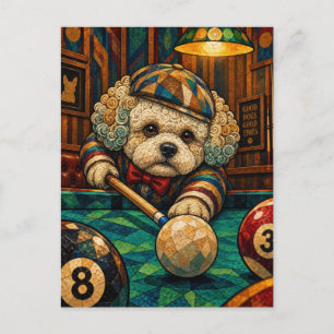 Bichon Frise, Geometric Mosaic Postcard