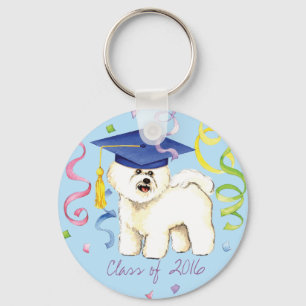 Bichon Frise Graduate Key Ring