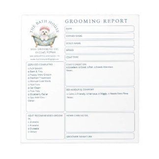 Bichon Frise Grooming Customer Feedback Notepad