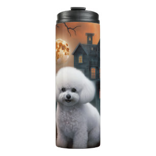 Bichon Frise Halloween Scary Thermal Tumbler