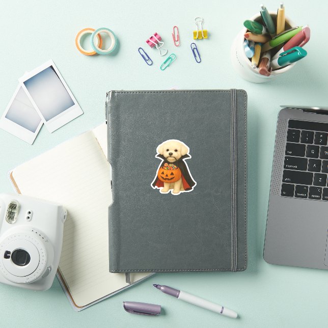 Bichon Frisé Halloween Vampire Pup with Pumpkin Ba (iPad Cover)