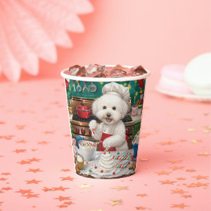 Bichon Frise Holiday Baking: Festive Christmas Paper Cups
