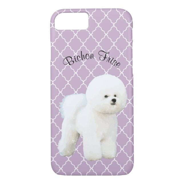 Bichon Frise Illustrated Cell Phone Case (Back)