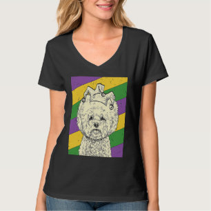 Bichon Frise Jester  Mardi Gras Dog Mum or Dad T-Shirt