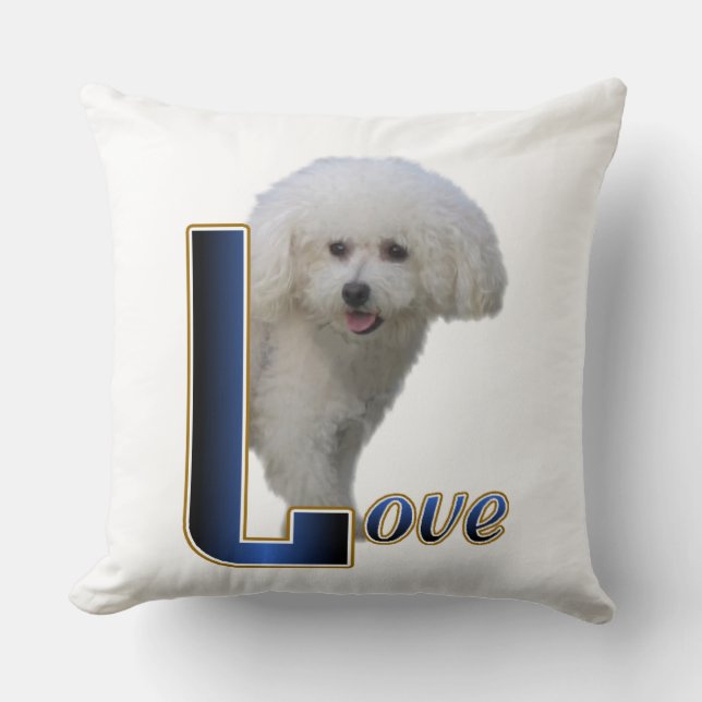 Bichon Frise Love Cushion (Front)