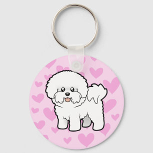 Bichon Frise Love Key Ring