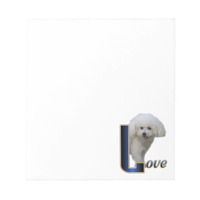 Bichon Frise Love Notepad (Front)