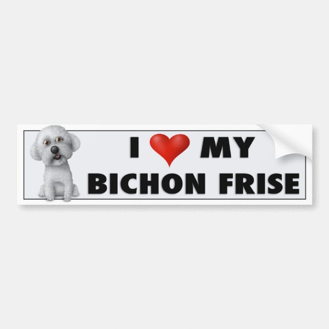 Bichon Frise Love Sticker (Front)
