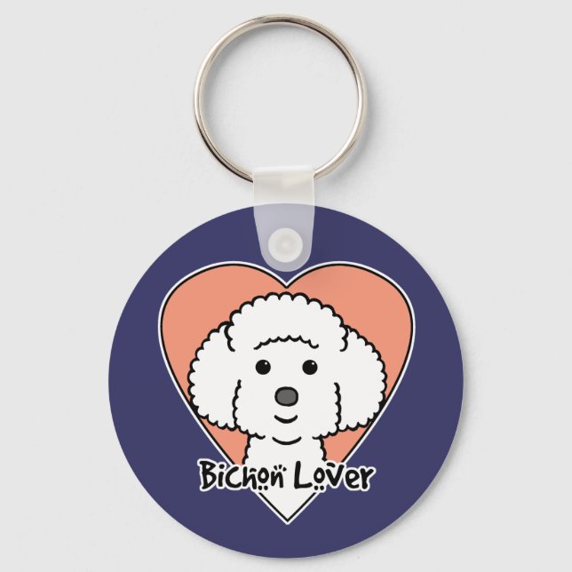 Bichon Frise Lover Key Ring (Front)