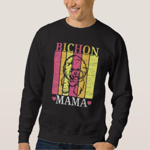 Bichon Frise Mama Dog Dog Breeder Puppy Paw Love Sweatshirt