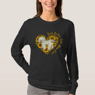 Bichon Frise Mom Sunflower Heart  Mother s Day T-Shirt